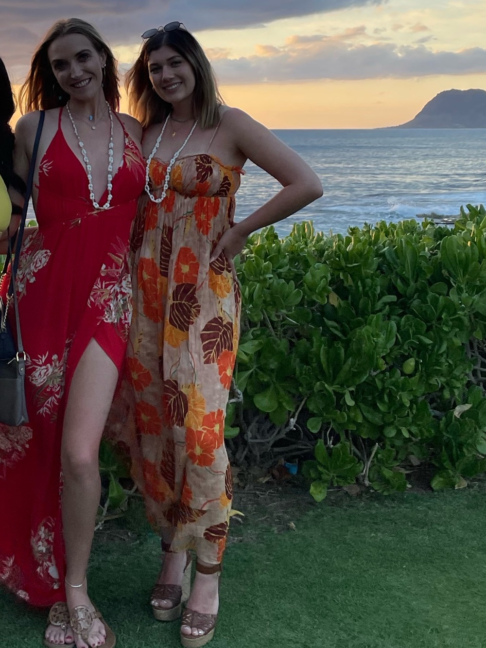 Urban Outfitters Peach, Orange & Yellow Floral Maxi Dress